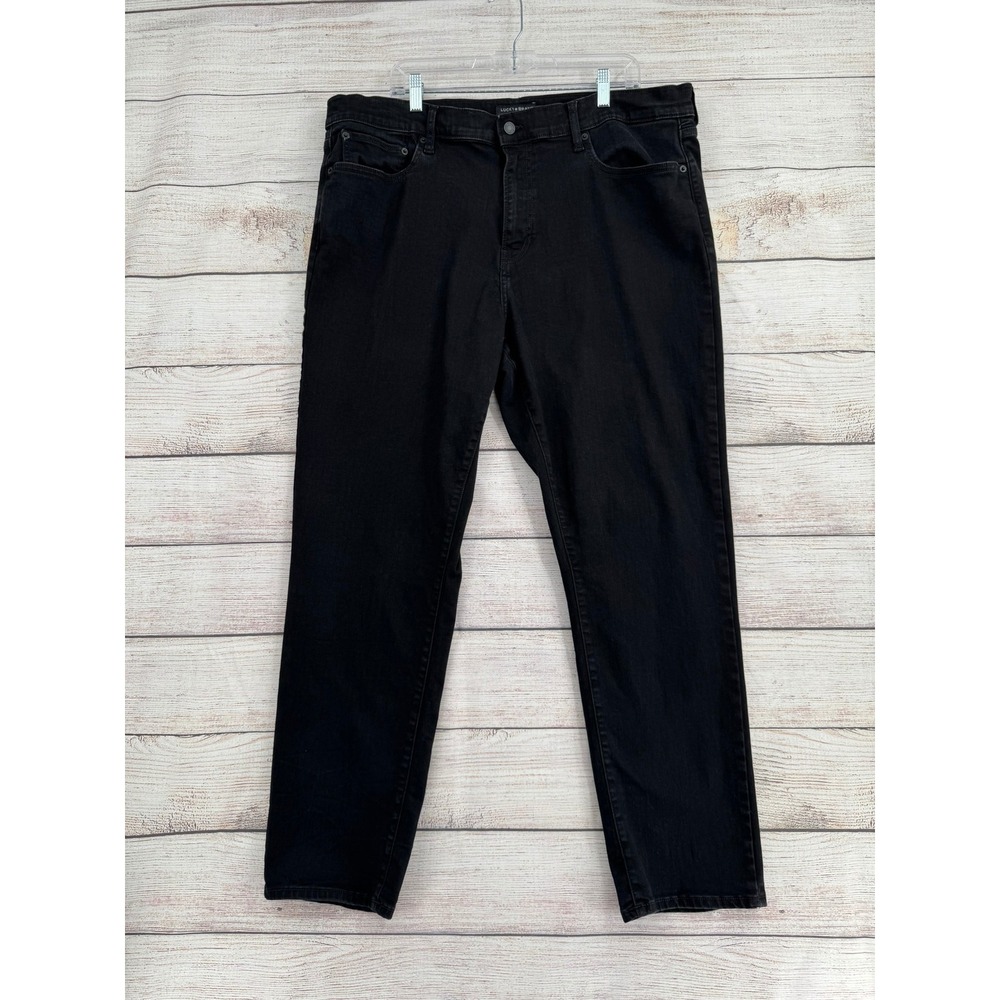 Lucky Brand 410 Athletic Straight Jeans Mens 40x32 Black Denim Pants